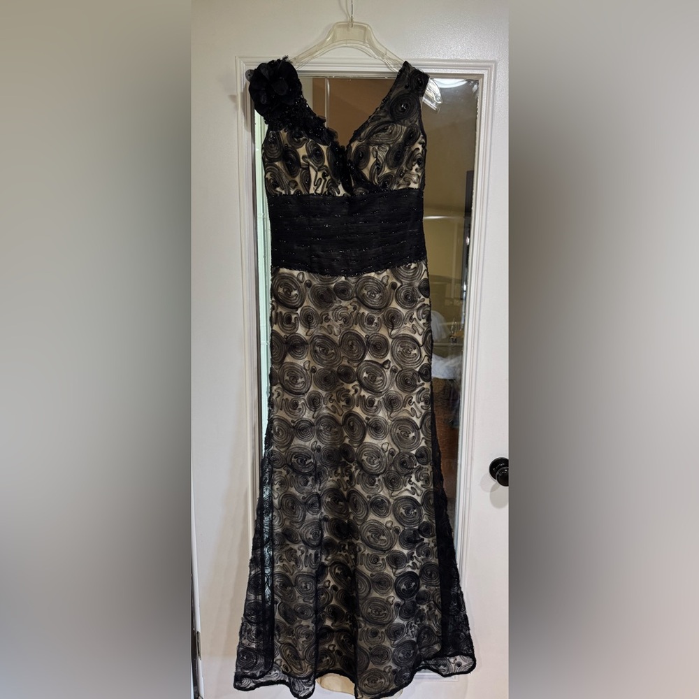 MONTAGE mon Cheri black tulle evening gown